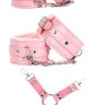 Набір БДСМ "Love caresses" колір рожевий, наручники, окови, конектор