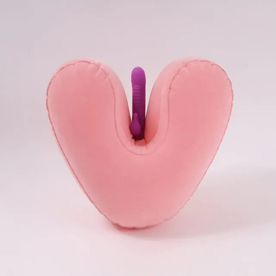 Набір подушок для сексу з отворами для секс-іграшок Sevanda Sit & Ride, рожеві, 2 шт.