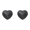 Накладки-серця на соски зі стразами Obsessive A750 nipple covers, чорні