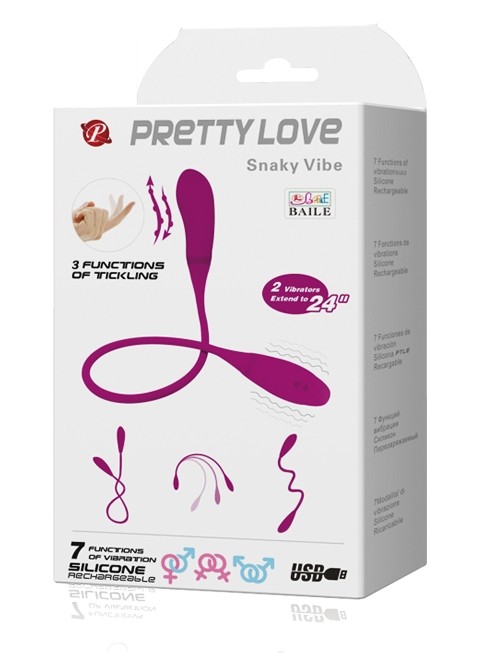 Гнучкий вібростимулятор унісекс PRETTY LOVE-Snaky Vibe, BI - 014327-3