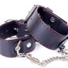 Наручники зі штучної шкіри Fetish Boss Series - Handcuffs with Red Line, BS3300114