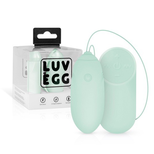 Віброяйце з дистанційним пультом Luv Egg, силіконове, зелене, 6.5 х 3.5 см