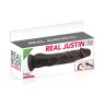Фалоімітатор із присоскою Real Body — Real Justin Black, TPE, діаметр 4,2 см