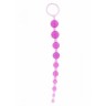 Анальні кульки на жорсткому зв'язуванні Thai, 25х2 см фіолетовий Toy Joy