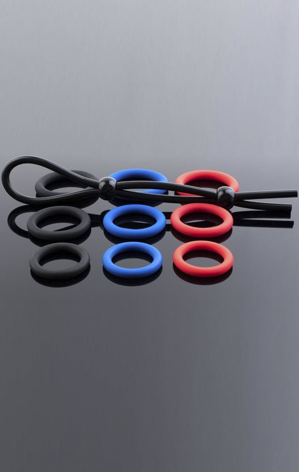 Набір ерекційних кілець Black Ring Set колір чорний