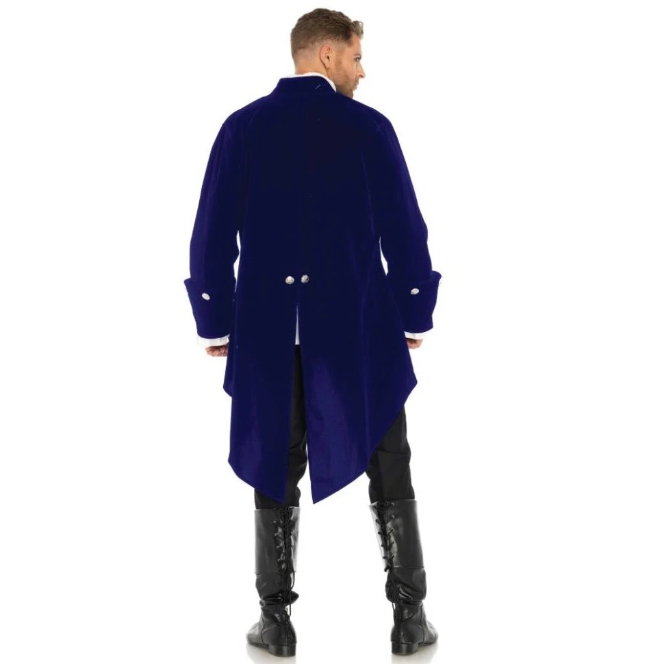 Довге оксамитове пальто синього кольору Leg Avenue, розмір М