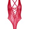 Leg Avenue Floral lace thong teddy OS Red