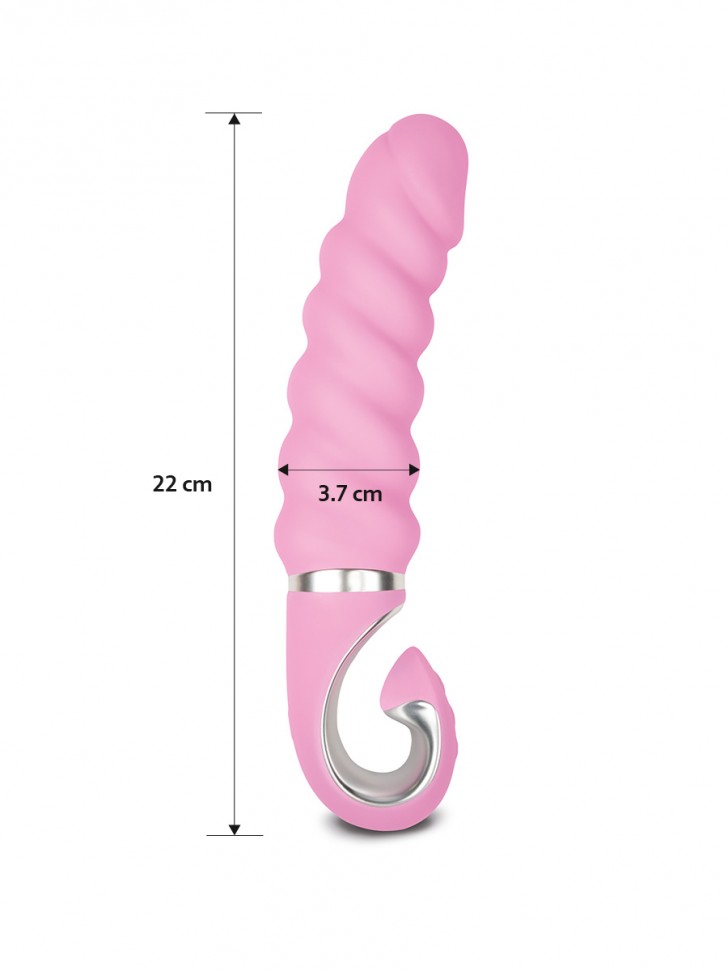 Gvibe Gjack 2 - Анатомический вибромассажер, 22х3.7 см (розовый)