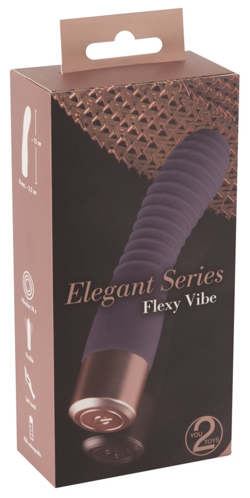 Ребристий вібратор із 10 режимами вібрації Elegant Flexy Vibe