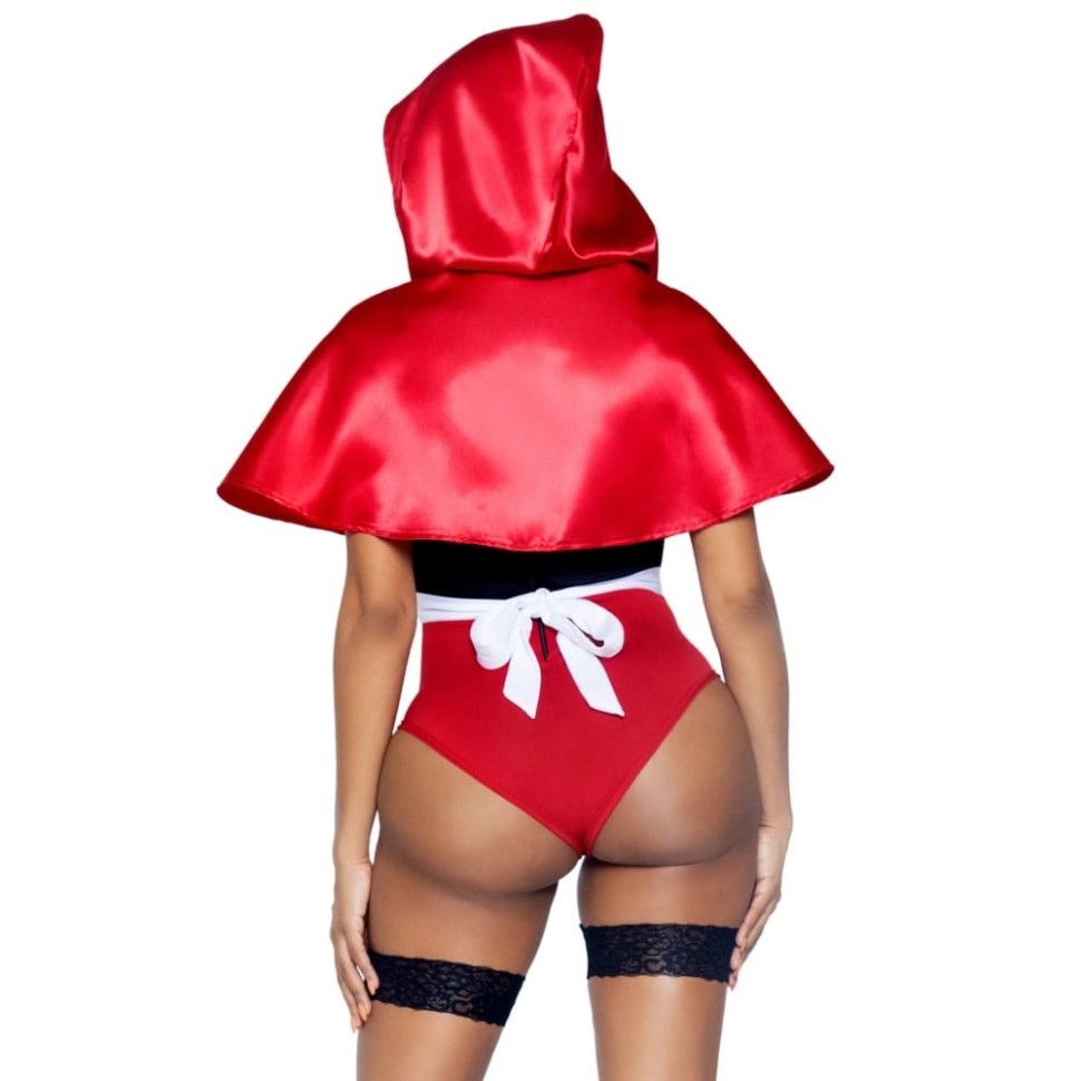 Сексуальний костюм Червоної Шапочки Leg Avenue, L, 3 предмети, червоний