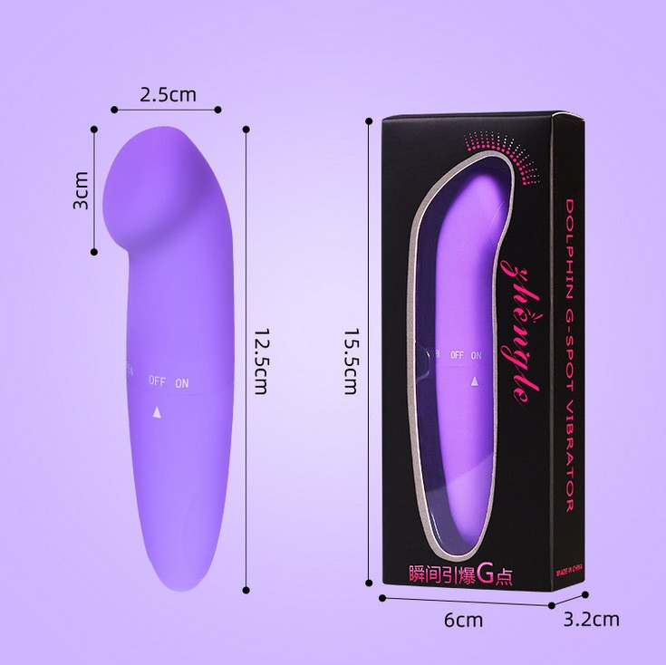 Мінівібратор SEXUAL LOVE для стимуляції клітора зі скошеною головкою фіолетовий
