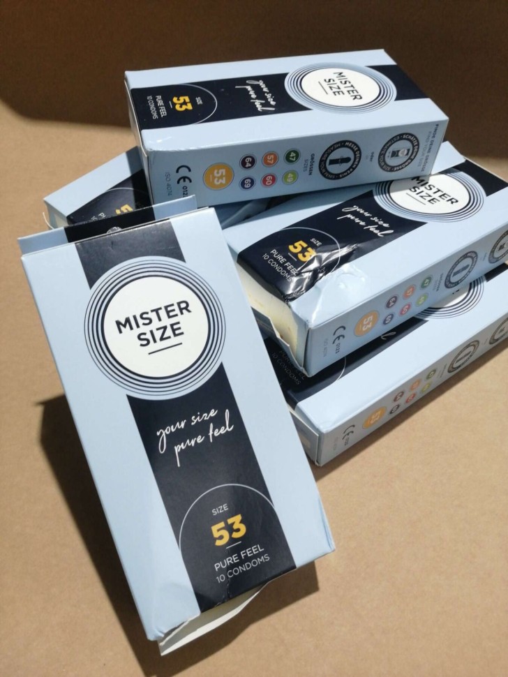 Презервативи Mister Size - pure feel - 53 (10 condoms), товщина 0,05 мм (м'ята упаковка!!!)