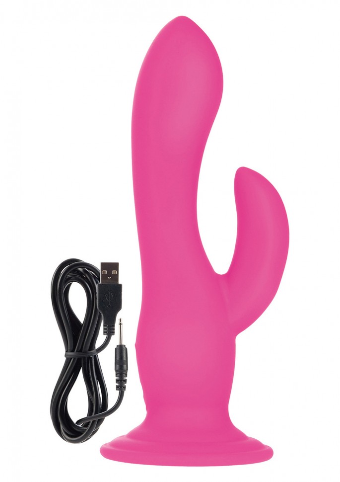 Вибратор с присоской Rechargeable Wireless Pleaser Pink, 10,7х3,7 см