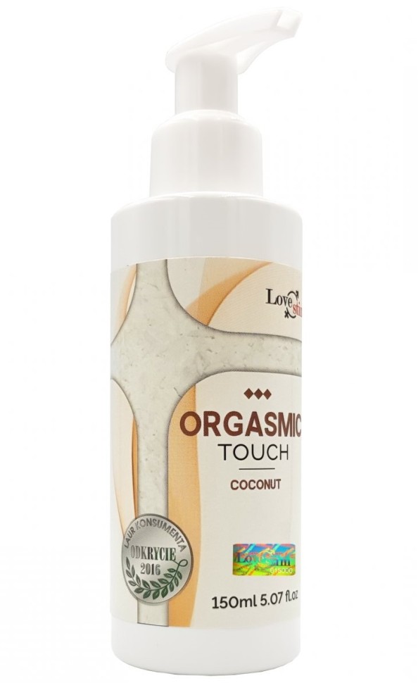Ароматизований лубрикант та масажний гель 2 в 1 з збуджуючим ефектом Love Stim - Orgasmic Touch Coconut, 150 ml