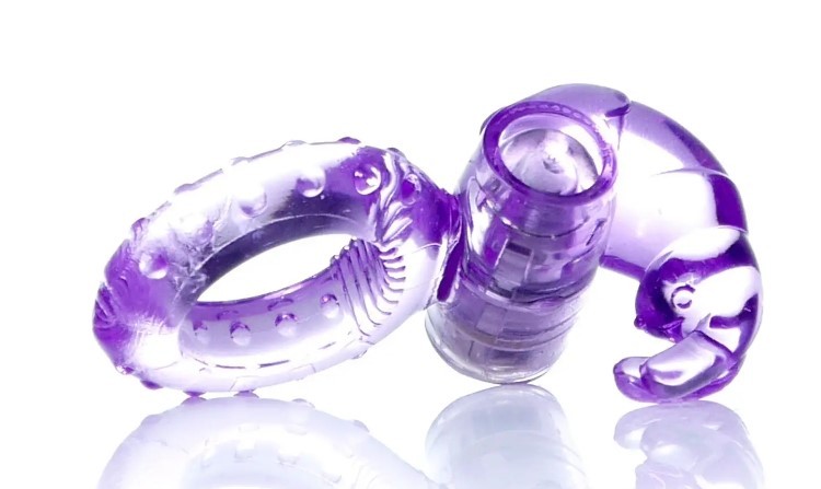 Ерекційне вібро кільце BOSS Rabbit Vibro Cock Ring Purple