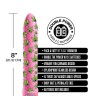 Вібратор нереалістичний із принтом Stoner Vibes Global Novelties, рожевий, 20.3 х 3.8 см