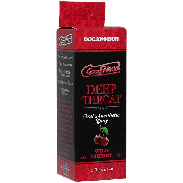 Спрей для мінету Doc Johnson GoodHead DeepThroat Spray - Wild Cherry 59 мл для глибокого мінету