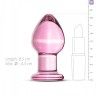 Пробка скло рожева Gildo Pink Glass buttplug No. 26, Рожевий