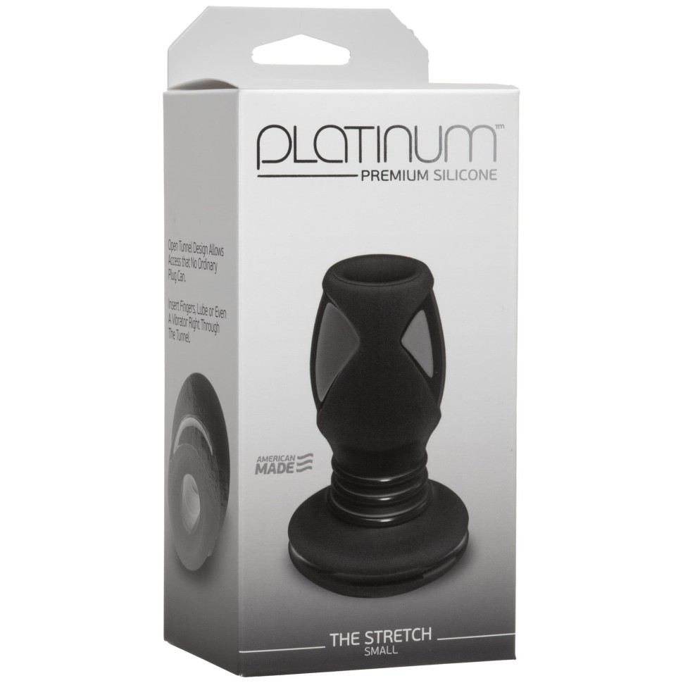 Анальний тунель Doc Johnson Platinum Premium Silicone - The Stretch Small - Black (м'ята упаковка!)