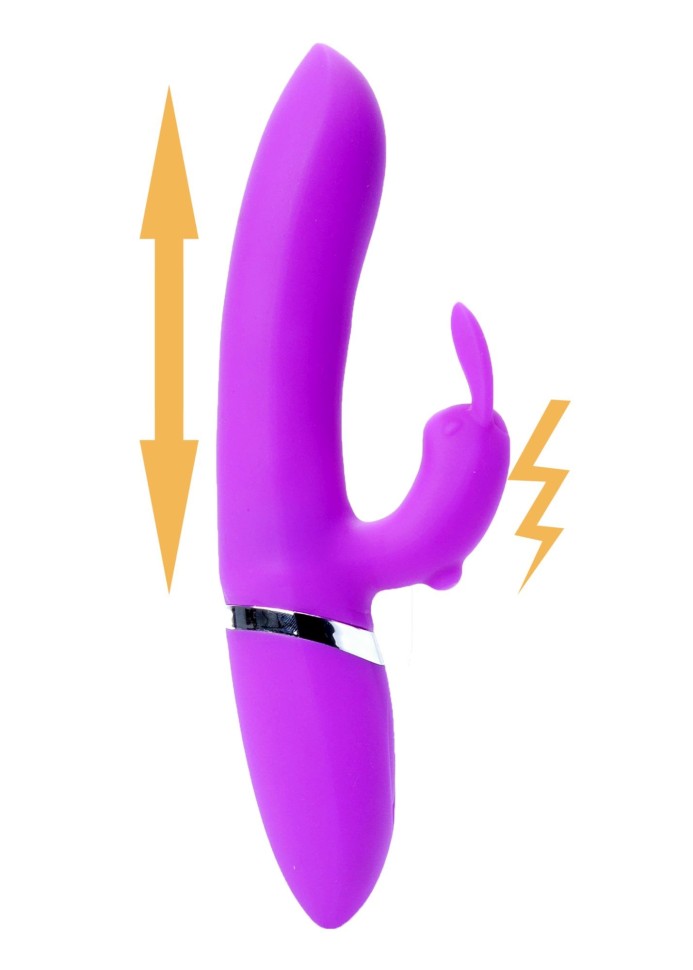 Вибратор-кролик CLARA Purple 12 функций вибрации и 6 пульсаций USB