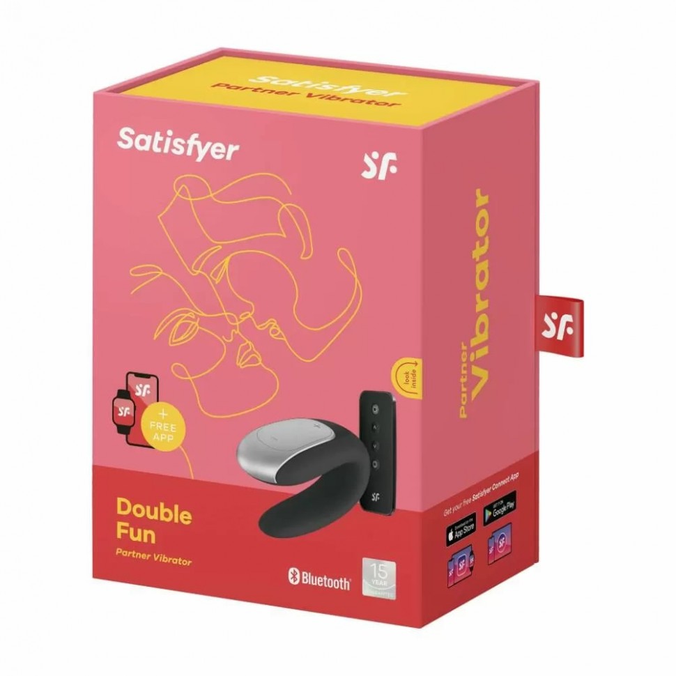 Satisfyer Double Fun - смарт-вибратор для пар, 9х3 см