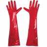 Глянсові вінілові рукавички Art of Sex - Lora, розмір L, колір Червоний