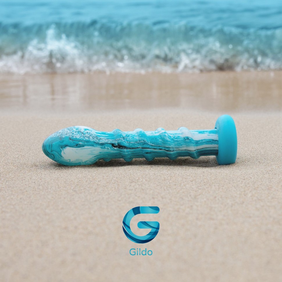 Скляний дилдо Gildo - Ocean Wave Glass Dildo