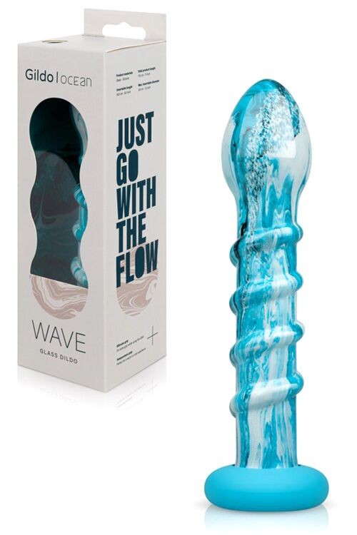 Скляний дилдо Gildo - Ocean Wave Glass Dildo