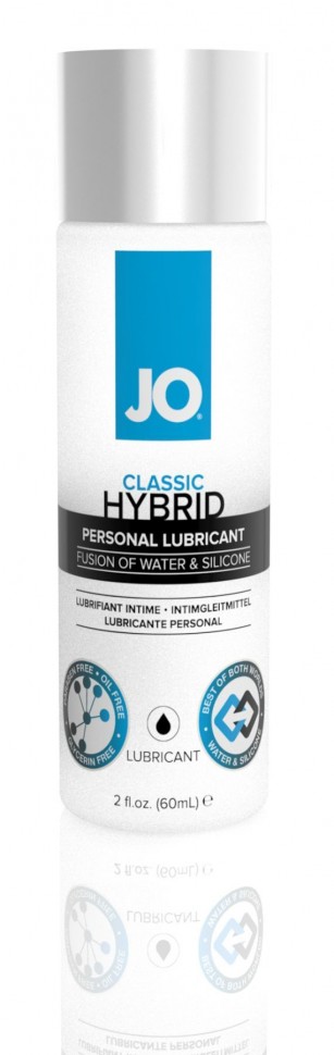 Густая смазка водно-силиконовая System JO Classic Hybrid (60 мл) без парабенов, глицерина и масел