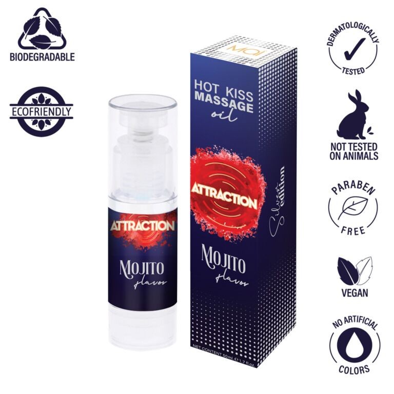 Їстівна масажна олія MAI Attraction Mojito Hot Kiss (50 мл)