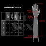 Глянсові вінілові рукавички Art of Sex - Lora, розмір L, колір Чорний
