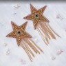 Пестис-зірки з бахромою JSY Nipple Sticker RT236112 Gold, стікери