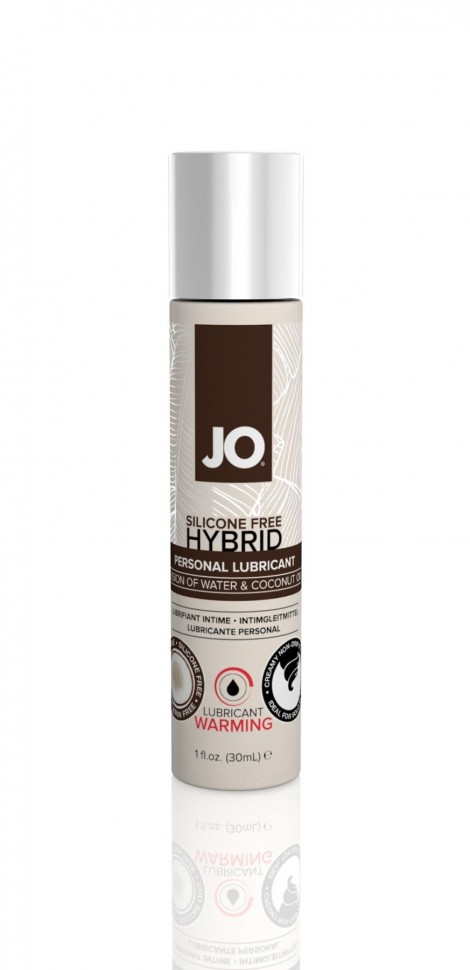 Охлаждающая крем-смазка с кокосовым маслом System JO Silicone Free Hybrid COOLING (30 мл) белая