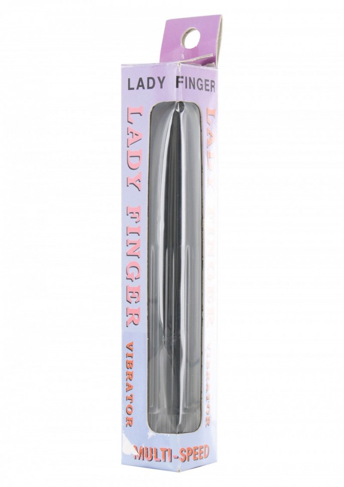 Вибратор пластиковый Lady Finger mini, 13Х2,5 см (черный)