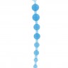 Анальная цепочка на жесткой связке Thai, 25Х2 см (голубой)