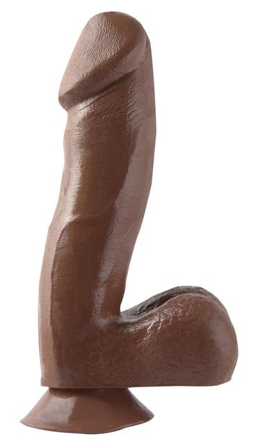 Фаллоимитатор Basix, коричневый, 14х3,5 см