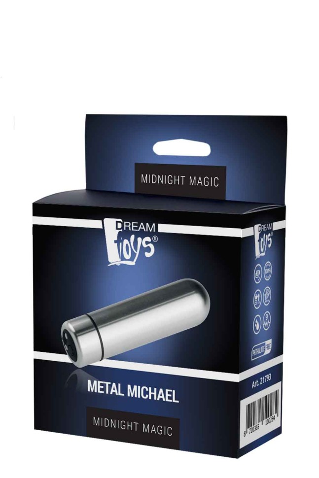 Вібропулля потужна метал MIDNIGHT MAGIC METAL MICHAEL, Сріблястий