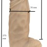 Фалоімітатор EGZO ГІГАНТ на присосці FS06 ( довжина 27,5 см, діаметр 7 см )