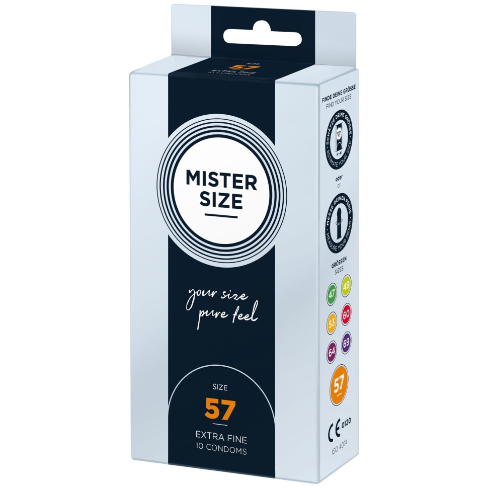 Презервативи Mister Size - pure feel - 57 (10 condoms), товщина 0,05 мм (м'ята упаковка!!!)