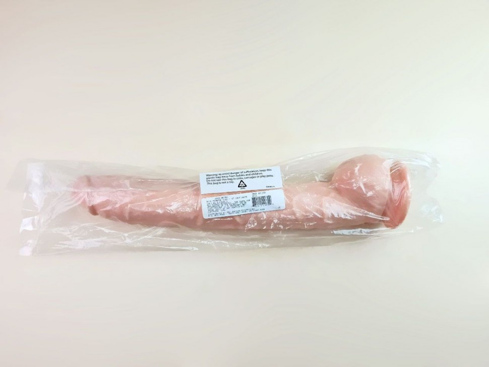 Фалоімітатор Doc Johnson Dick Rambone Cock White (в ПЕ пакеті!), Діаметр 6 см, довжина 42 см, ПВХ
