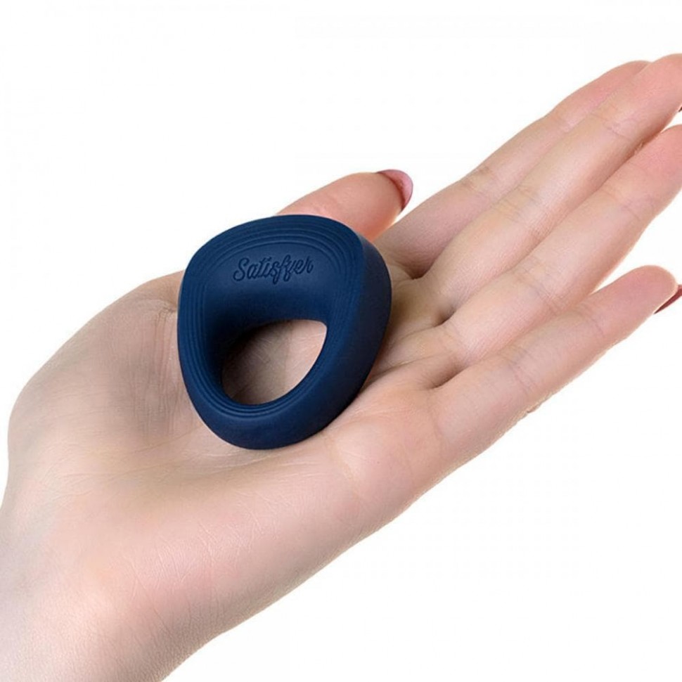 Satisfyer Vibro-Ring 2 Silicone - эрекционное кольцо с вибрацией, 5.5 см (синий) 