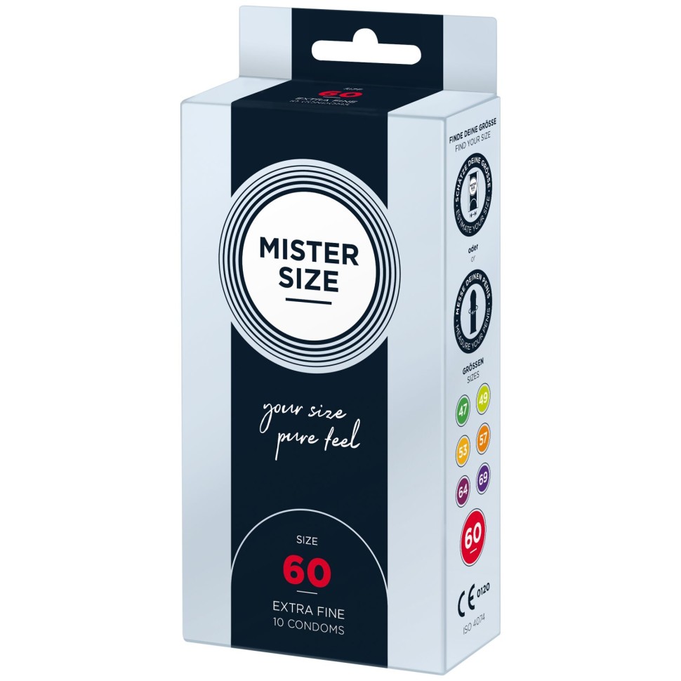 Презервативи Mister Size - pure feel - 60 (10 condoms), товщина 0,05 мм (м'ята упаковка!!!)
