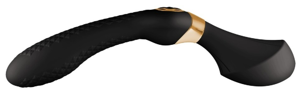 Вібратор нереалістичний рельєфний Shunga Zoa чорний, 26.5 х 3.8 см