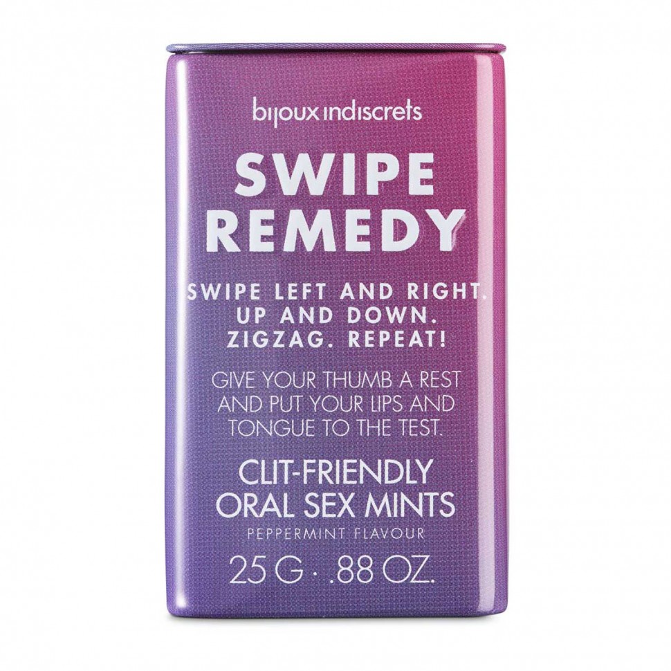 М'ятні цукерки Bijoux Indiscrets Swipe Remedy – clitherapy oral sex mints без цукру, термін 31.08.23