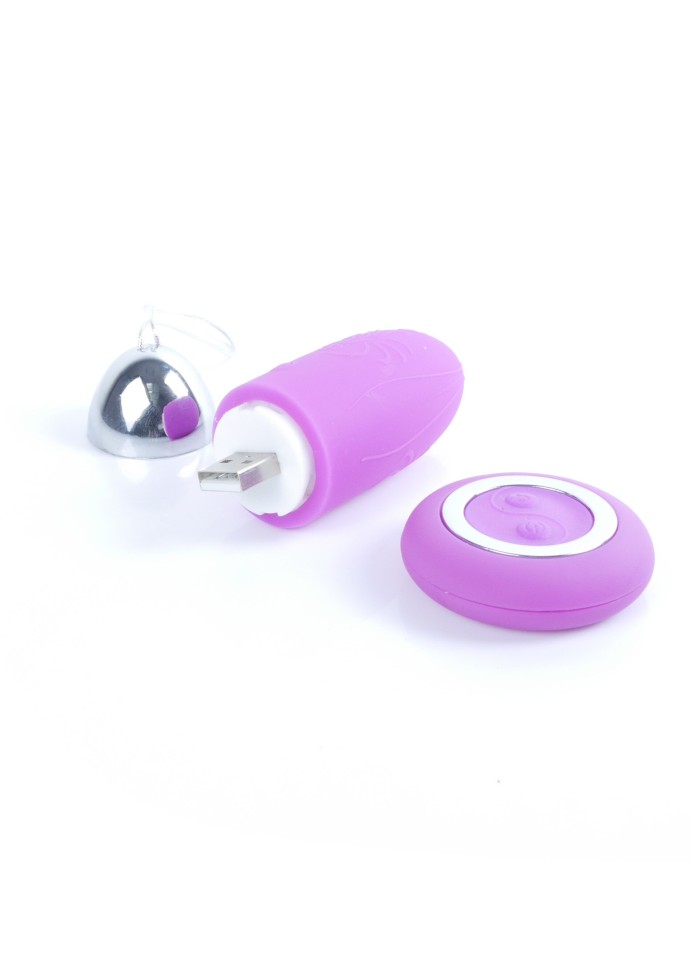 Віброяйце з пультом дистанційного керування - Remoted controller egg 0.3 USB Purple, BS2600109