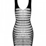 Бодістокінг-сукня з відкритими грудями Passion BS092 black