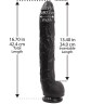 Фалоімітатор Doc Johnson Dick Rambone Cock Black (в ПЕ пакеті!), діаметр 6 см, довжина 42 см, ПВХ