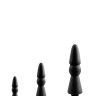 Набір анальних плагів MENZSTUFF 3-PIECE ANAL cone Set BLACK, Black
