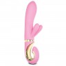 Gvibe Grabbit - Candy Pink вибратор-кролик с тремя моторчиками, 18х3.5 см.