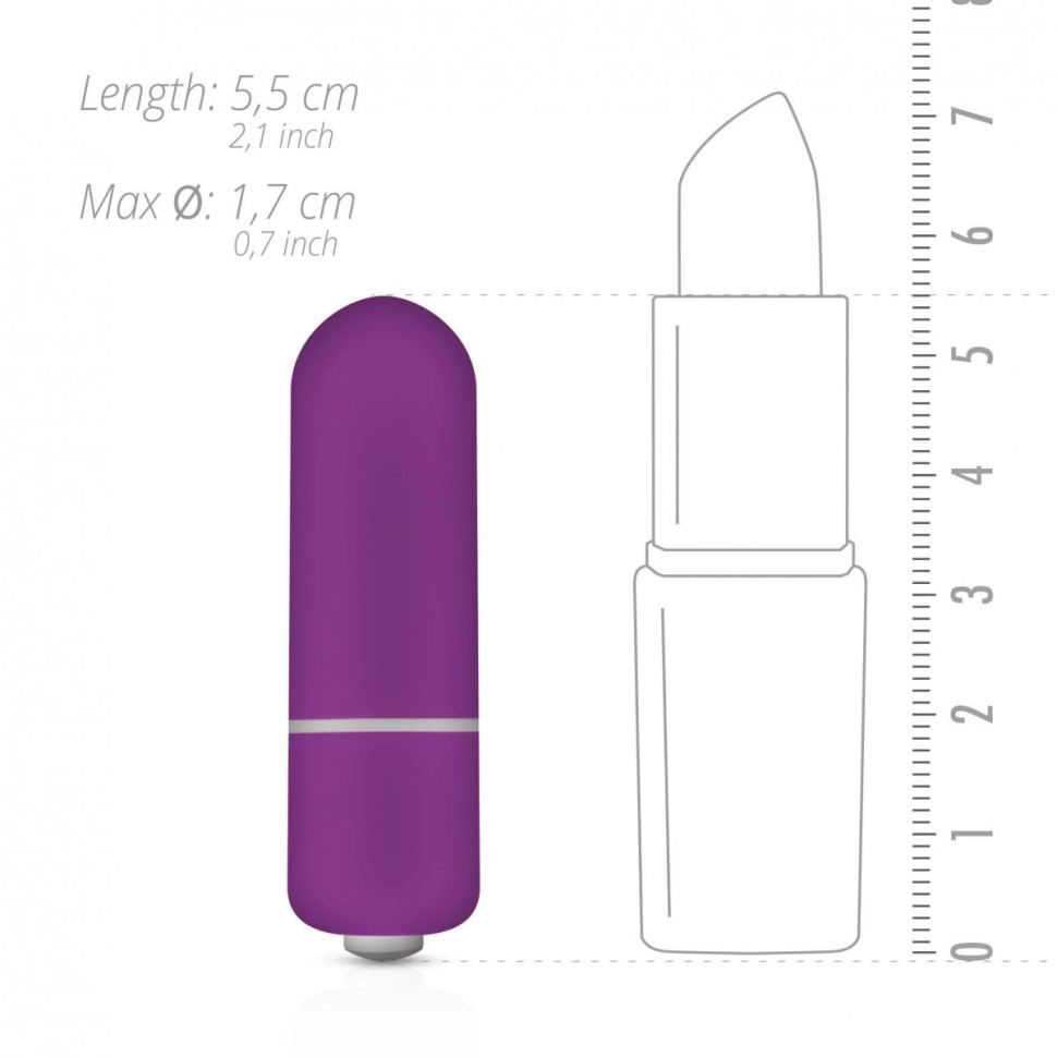 Віброкуля Easytoys, фіолетова, 5.5 х 1.7 см